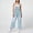 Blue, variant on Laipiong Womens Denim Jumpsuits 2026 Casual Summer Ripped Sleeveless Adjustable Strap Wide Leg Jeans Overalls Stretchy Loose Fit Vacation Rompers