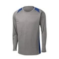 thumbnail image 5 of Sport-Tek Long Sleeve Heather Colorblock Contender Tee-L (Vintage Heather/ Carolina Blue), 5 of 6