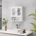 thumbnail image 2 of kleankin Armoire de Salle de Bain Murale Moderne, Organisateur de Rangement, Blanc, 2 of 10