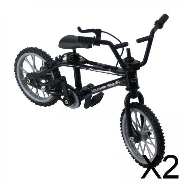 2x Mini Modelo de Bicicleta 1:18 Hugo Juguetes de Fundición a Presión Negro 2 piezas
