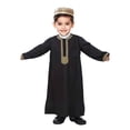thumbnail image 1 of LUOGENLI Shirts for Boys Work Spring Boys Long Sleeve Robe Ational Teenage Embroidered Robe Arab Children's Wear out Wear Maxi Tops with Slit for Boys Black Size 2-3 Years, 1 of 6