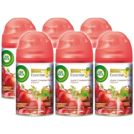 Air Wick Freshmatic 6 Refills Automatic Spray, Apple Cinnamon Medley, 5.89 Ounce (Pack of 6)