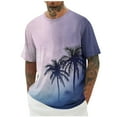 thumbnail image 2 of HOMADLES Mens Short Sleeve Shirts Crewneck Print Summer Muscle Athletic Casual Stretch, T Shirt White XL, 2 of 5
