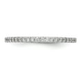 thumbnail image 4 of 14K White Gold Ring Band Wedding Diamond, Lab Grown Round, Size 6, 4 of 7