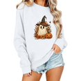 thumbnail image 2 of Womens Halloween Sweatshirt, Oversized Fall Fashion Aesthetic Bat Print Crewneck, Comfy Lounge & Party Outfit, 2 of 4