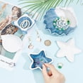 thumbnail image 3 of 1 Pc Starfish Jewelry Dish Tray with Lid Blue Ceramic Ring Dish Key Holder Beach Decor Bowl Key Bowl for Entryway Table Key Tray Entry Table, 3 of 7
