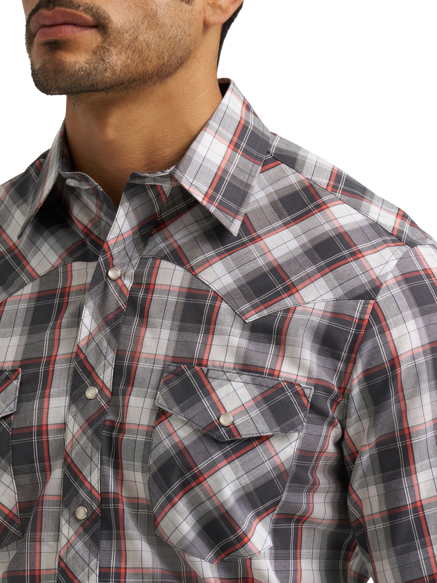 Wrangler® Men's and Big Men's Regular Fit Long Sleeve Western Shirt, Sizes S-5XL