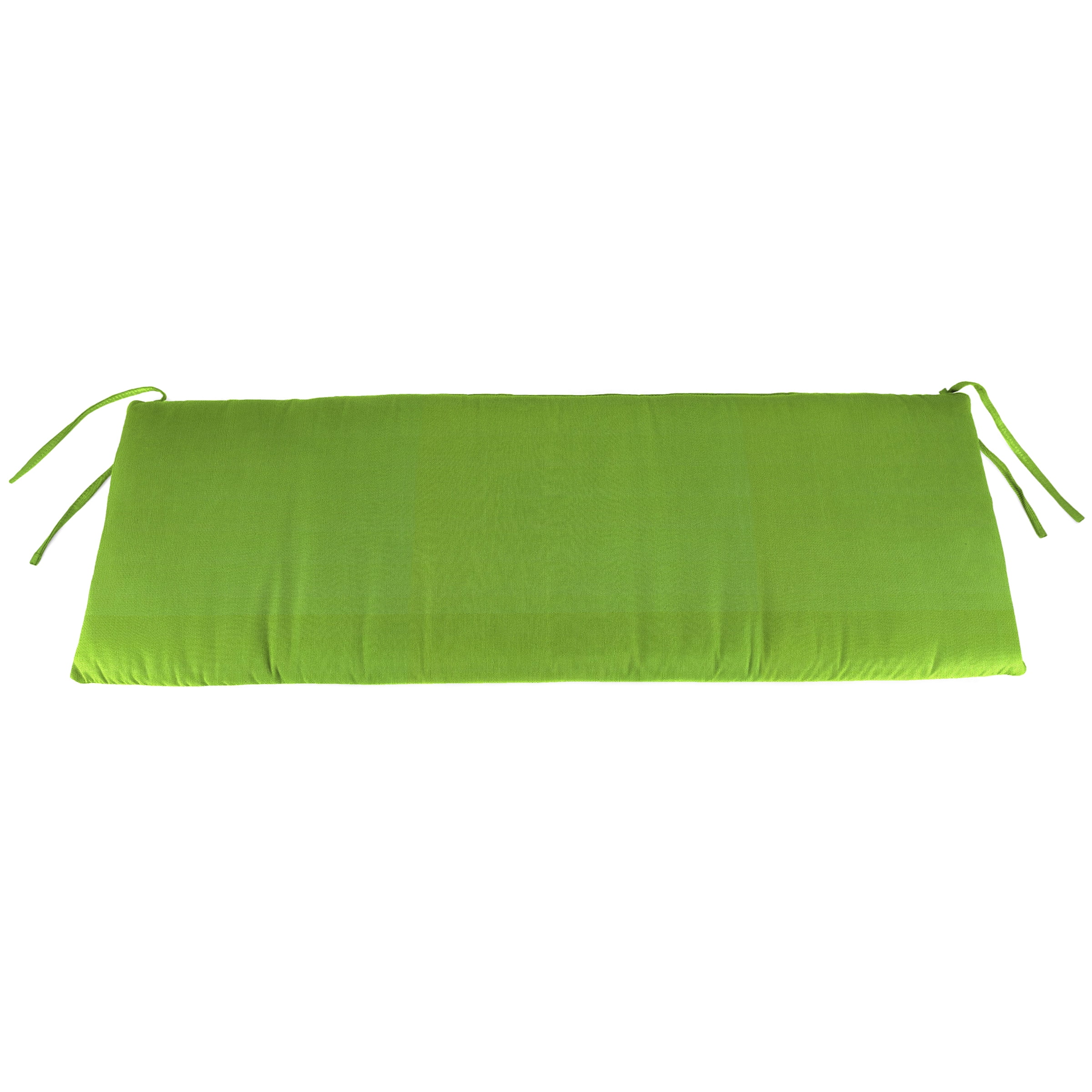 Jordan Manufacturing 48" x 18" Veranda Citrus Green Solid Rectangular Outdoor Settee Swing Bench Cushion with Ties