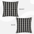 thumbnail image 4 of LNWH Black Abstraction Seamless Throw Pillow Covers, Square Soft Linen Decorative Pillow Cases, 20"x20", 4 of 8