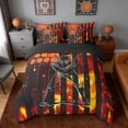 thumbnail image 3 of Erosebridal Fire Baseball USA Flag Twin Bedding Sets, Sport Bedding Comforter Set for Men and Boys, Black Reversible 7-Piece, 3 of 6
