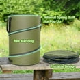 thumbnail image 5 of 2-Pack 30 Gallon Collapsible Pop-Up Trash Can for Camping, RV - Waste Yard Bag for Gardening Lawn/Leaf - 30 Gallon Each Bag, Green$$Garden & Patio, 5 of 7