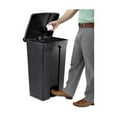 thumbnail image 2 of Safco Hands Free Plastic Step-On Receptacle Trash Can - 23 Gallon in Black, 2 of 3