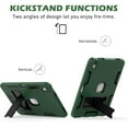 thumbnail image 5 of For iPad 10th Generation 2022 10.9 Inch Case Shockproof Heavy Duty Stand Protective Cover (Green/Black), 5 of 14