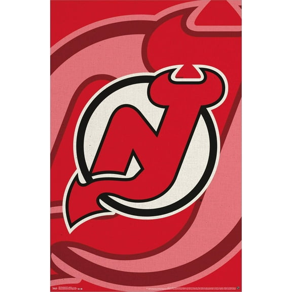 NHL New Jersey Devils - Logo 14 Canvas Wall Poster, 14.725" x 22.375"