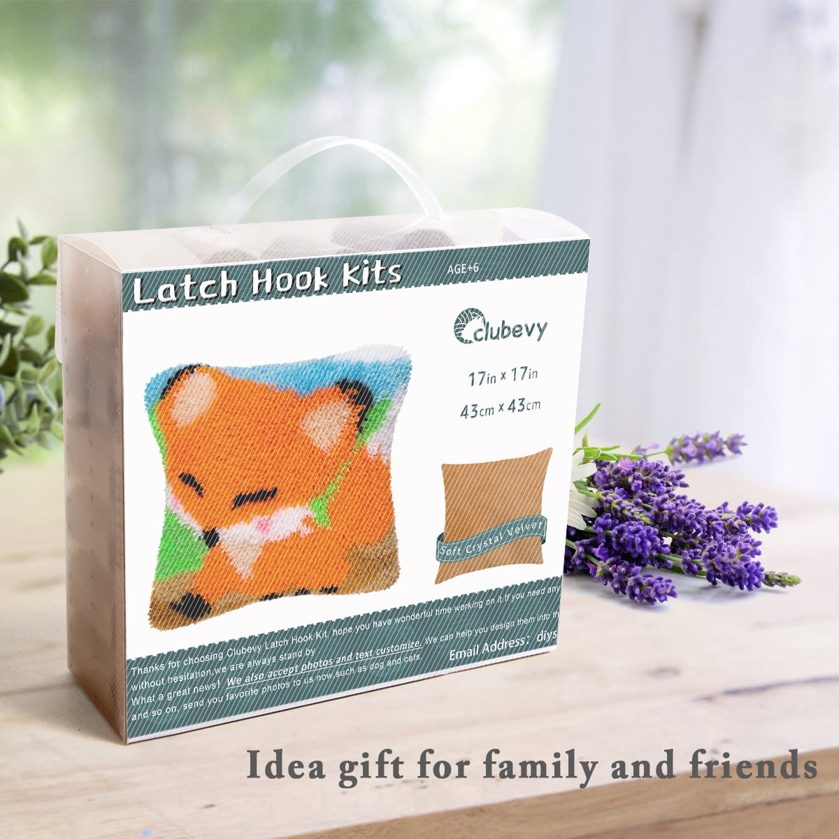 Latch Hook Pillow Kits for Adults pillow,latch hook pillow kits,Fox And Wolf Embroidery Creative Craft Home Decor Ideal for Learning Pillow Making 43×43cm/17*17in
