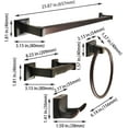 thumbnail image 2 of SENTO Cellar Classic Bathroom Accessories Set, Heavy Duty Metal Bath Hardware Set Wall Mounted, Includes Robe Hook, Standard Toilet Paper Holder, Towel Ring, 24” Towel Bar (4-Piece, Oil-Rubbed Bronze), 2 of 8