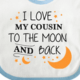 thumbnail image 4 of Inktastic I Love My Cousin to the Moon and Back Boys or Girls Baby Bib, 4 of 4