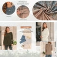 thumbnail image 6 of SUNBS Long Sleeve Shirts for Women Pleated Crewneck Fall Winter Casual Blouses, Sizes S-3XL, 6 of 7