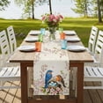 thumbnail image 4 of Table Runners 72 Inches Long Dress Scarves, Birds Floral Farmhouse Kitchen Table Runner, Coffee Tablerunners, Farmhouse Vintage Pink Flower Leaf 16x72 Inch, 4 of 9