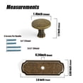 thumbnail image 5 of Goo-Ki Antique Brass Zinc Alloy Cabinet Knobs with Backplate Back Plate Spacer - Retro Brass Single Hole Cabinet Pull Handles Hardware for Bedroom Kitchen, 6 Pack, 5 of 8