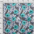 thumbnail image 3 of oneOone Polyester Spandex Turquoise Blue Fabric Tropical Floral Sewing Fabric By The Yard Printed Diy Clothing Sewing Supplies 56 Inch Wide, 3 of 4