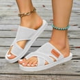 thumbnail image 5 of Orthopedic Sandals for Women - Mesh Flat Slippers Dressy Comfortable Flip Flops Wide Width Walking Summer Beach Vacation Shoes, 42, 5 of 6