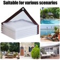 thumbnail image 4 of SHANNA Waterproof Clear Tarp Heavy Duty Rainproof Outdoor Garden Cover Tarpaulin for Plant Chicken Coop Camping 3m x 3m（118.11 * 118.11 in）, 4 of 8