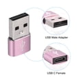thumbnail image 4 of USB C Female to USB Male Adapter, Type C to USB Converter Adapter Rose Golden for Phone, Tablet, Computer, Pack of 3, 4 of 7