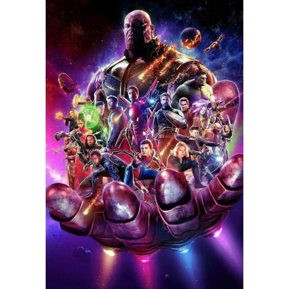 The Avengers Diamond Art Painting Kits - Full Drill Diamond Dots Paintings for Beginners, Round 5D Paint with Diamonds Pictures Gem DIY Adult Crafts 12x16inch