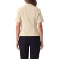 thumbnail image 3 of INSPIRE CHIC Women's Business Casual Lapel Short Sleeve Open Front Cropped Work Office Blazer L Beige, 3 of 6