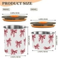 thumbnail image 3 of Long Pink Bow Airtight Coffee Bean Canister 17oz Food Storage Containers with Lids For Gournd, Tea, Sugar, Flour, Rice, Cereal, Candy Cookie Jar, 3 of 8