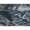 thumbnail image 4 of Ambesonne Nautical Quilted Bedspread Set 3 Pcs, Knot Anchor Compass, Queen Size, Dark Blue White, 4 of 5