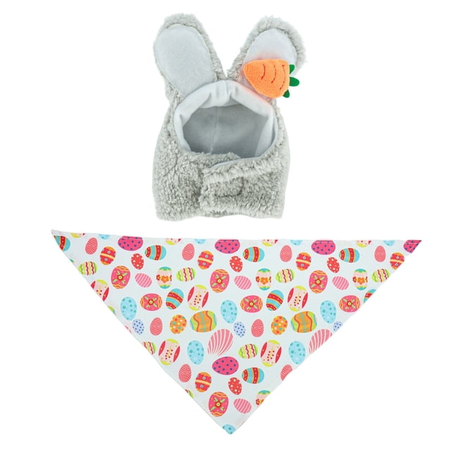 TIELUTT Easter Porch Goose 23 Inch Large White Goose Rabbit Festival Pull Stop Leash Dog Necklace Rhinestone Choker Train Stop Pet Accessories