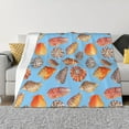 thumbnail image 3 of Throw Blanket for Couch, Conch Shell Print Super Soft Fuzzy Comfy Warm Throw Blanket, Cuteness Lightweight Cozy Plush Flannel Blanket & Throws for Sofa and Bed All Season, 3 of 5