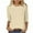 Beige, variant on CQONEPT Womens 3/4 Sleeve Tunic Fall Fashion Shirts Scoop Neck Blouse Dressy Casual Lightweight Pullover Purple 2XL
