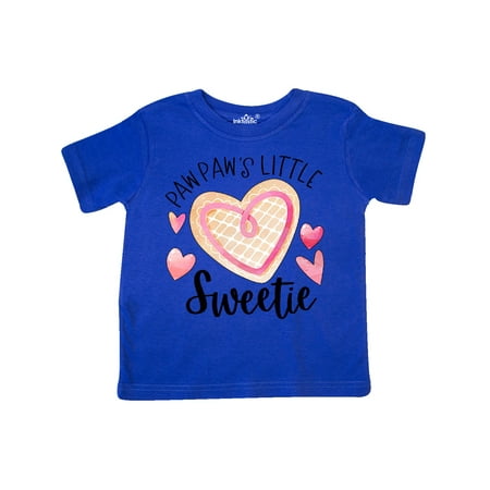 

Inktastic Pawpaw s Little Sweetie with Pink Heart Cookie Gift Toddler Boy or Toddler Girl T-Shirt
