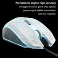 thumbnail image 2 of Souris Filaire avec Rétroéclairage RGB, Souris Optique USB pour Ordinateur avec 4 DPI Réglables, Souris Ergonomique pour Gamer Ordinateur Portable PC Blanche, 2 of 9