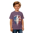 thumbnail image 5 of VNKIDY Boys Kids Patriotic Crew Neck T Shirt Short Sleeve USA 1776-2026 250 Years Jet Airplane Flag Design Print Tee For Independence Day Casual Wear Cozy Top, 5 of 5