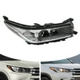 thumbnail image 2 of Miumaeov Halogen Headlight for 2017 2018 2019Toyota Highlander Passenger Side Headlights Headlamps Assembly with LED DRL Replacement Black Housing Clear Lens, 2 of 12