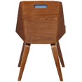 thumbnail image 4 of Armen Living Agi Upholstered Dining Side Chair in Blue and Walnut, 4 of 7