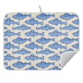 thumbnail image 5 of Ryvnso Retro Fishes Dish Drying Mat for Kitchen Countertop 16x18 Small Dish Pad Drainer Rack Dish Sink Mats, 5 of 7