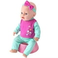 thumbnail image 5 of AlevRam AlevRam 10-Pack 18 inch Doll Clothes Outfits with Headbands or Hats, Cute Printed Romper Jumpsuits, Soft Fabric, Easy Velcro Back Closure, 5 of 6