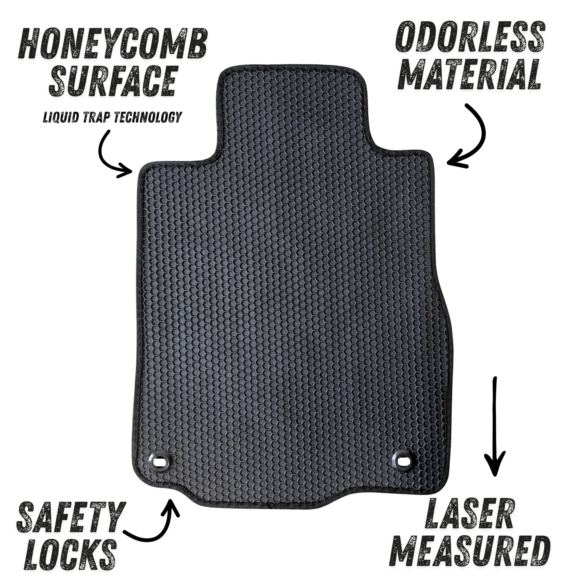 Floor Mats Custom Fit for Honda CR-V (2012 to 2016) All Weather, Front and Rear, ecoMats