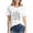Gray, variant on Women's Printed Short Sleeve T-Shirts Everyday Casual Tops Under $10 with Free Shipping Soft Comfort Fit & Trendy Styles