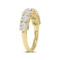 thumbnail image 4 of TimeLe$$ Classics 14K Yellow Gold Round Lab Grown Diamond Ladies Seven Stone Wedding Anniversary Stackable Ring Band - 2.50 CTW (Ring Size: 7.5), 4 of 7