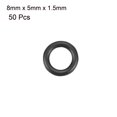 thumbnail image 2 of 50 piezas de anillos de sellado de goma nitrílica flexible negra de 8 mm x 5 mm x 1,5 mm, 2 of 5