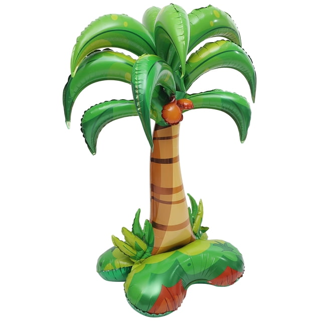 Globo de aluminio con forma de palmera de dibujos animados. Precioso globo inflable de aluminio con forma de palmera.