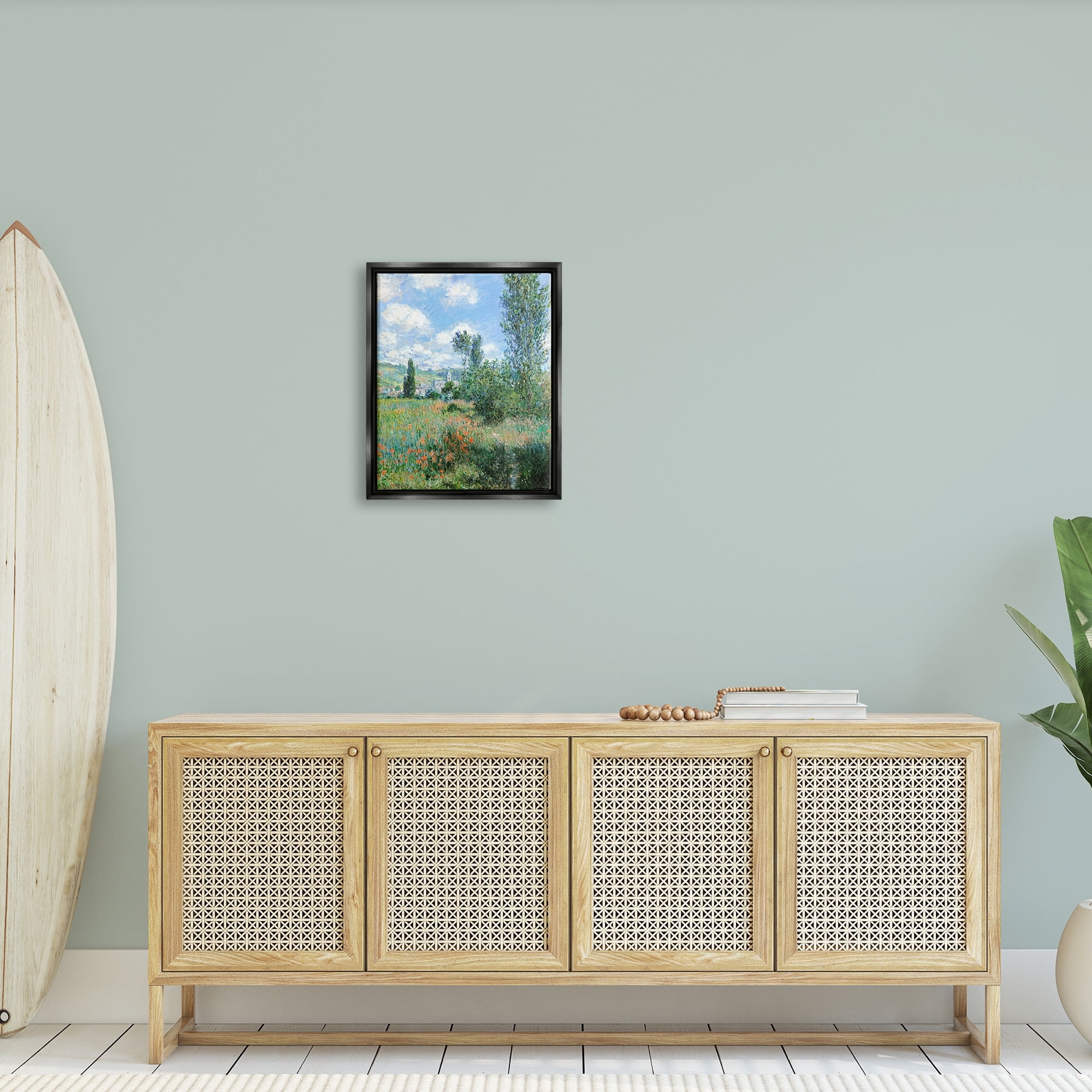 Stupell Industries Classic Field Flowers Rural Impressionist Painting Painting Metallic Gold Floating Framed Canvas Print Wall Art, Design by Lettered and Lined