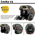 thumbnail image 2 of Open-face 3/4 Adult Retro Motorcycle Helmets With Goggles And Sun Visor (lucky 13), 2 of 5