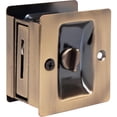thumbnail image 2 of Stone Harbor Hardware Premium Square Pocket Door Lock, Privacy Function, Antique Brass, 2 of 5
